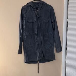 American Eagle Outfitters Charcoal Hooded Jacket